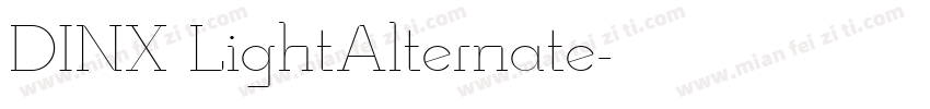 DINX LightAlternate字体转换